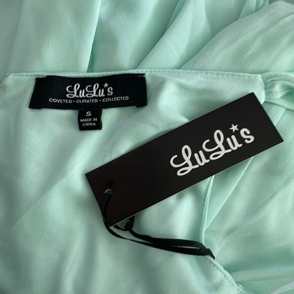 Lulu’s Romantic Fantasy Mint Green Maxi Dress NWT - Picture 6 of 7